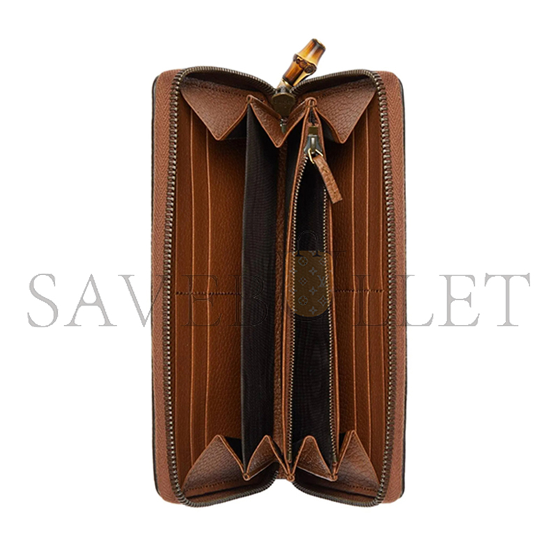 GUCCI BAMBOO ZIP AROUND WALLET 739499 (19.5*11*3cm)